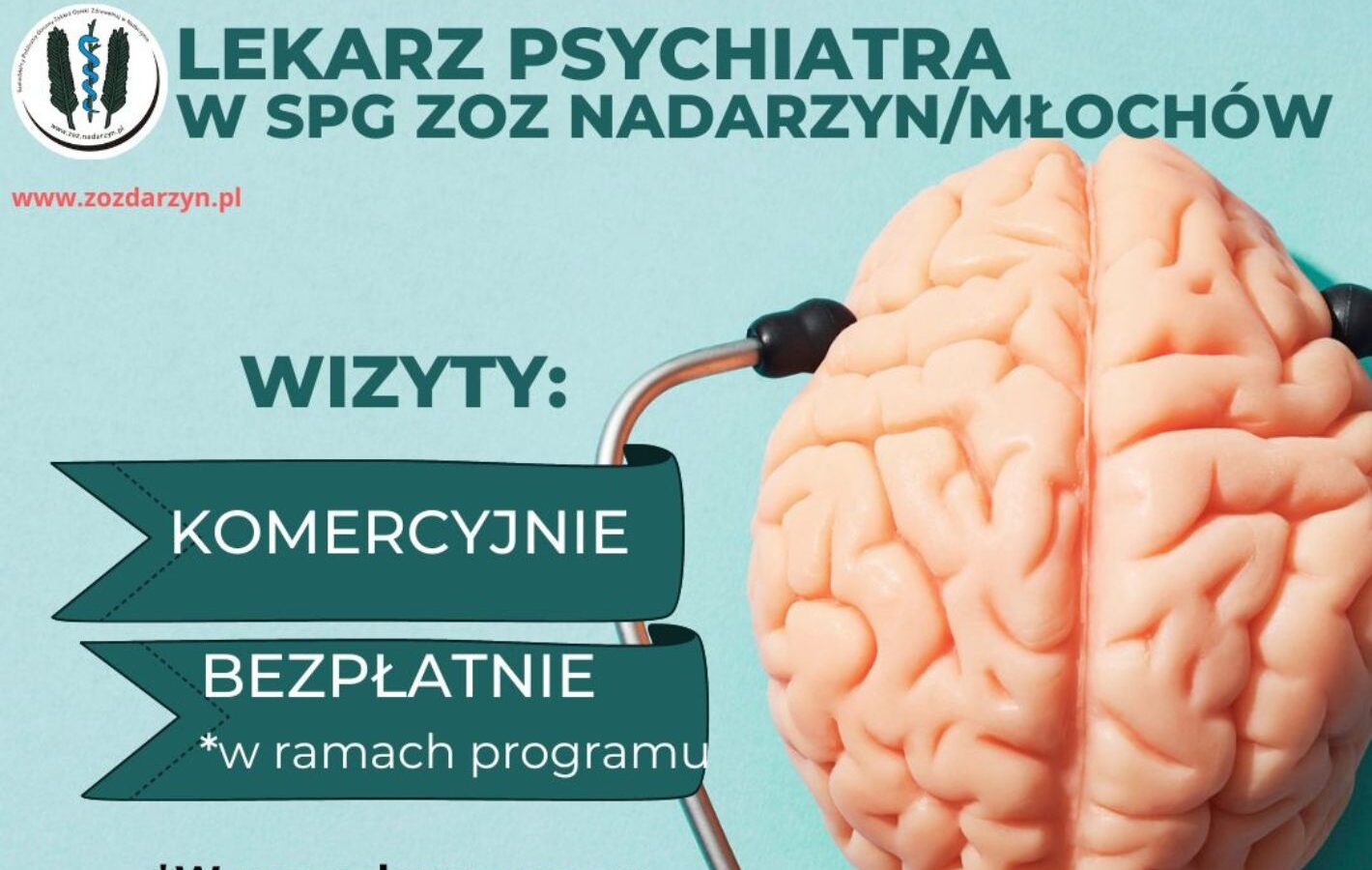 Wznawiamy zapisy do  lekarza psychiatry w ramach programu oraz komercyjnie!