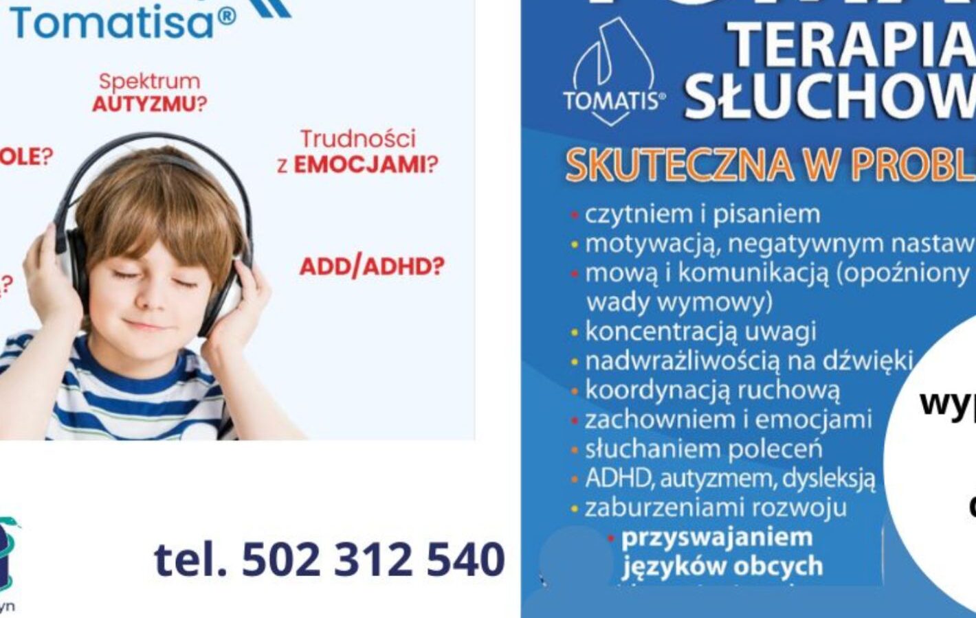 Trening słuchowy Tomatis -pomaga w nauce i nie tylko