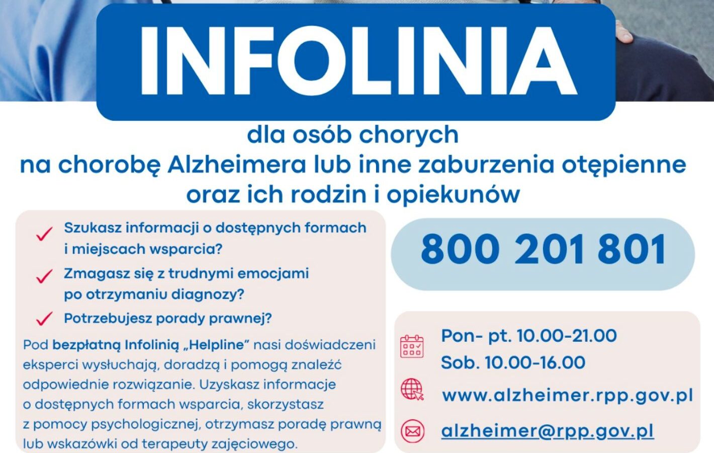 Infolinia dla osób chorych na Alzheimera