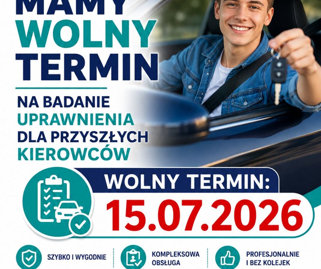 Badanie lekarskie dla przyszłych kierowców
